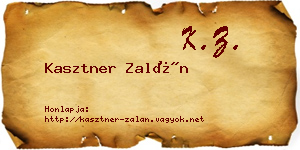 Kasztner Zalán névjegykártya